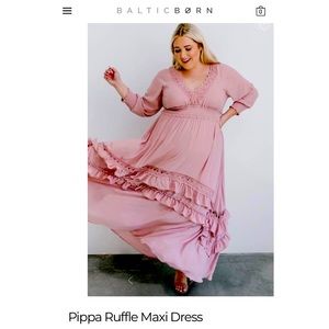 NWT Baltic Born Pippa Ruffle Dress Vintage Rose XL